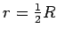 $r= \frac{1}{2}R$